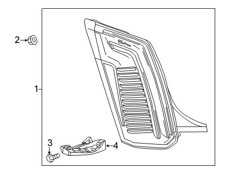 2016 Cadillac CTS Tail Lamps Diagram