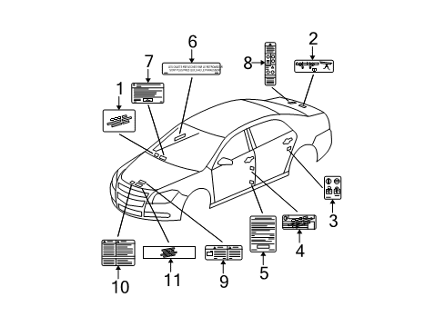 2012 Chevy Malibu Information Labels Diagram