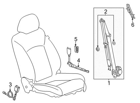2014 Chevy Sonic Front Seat Belts Diagram