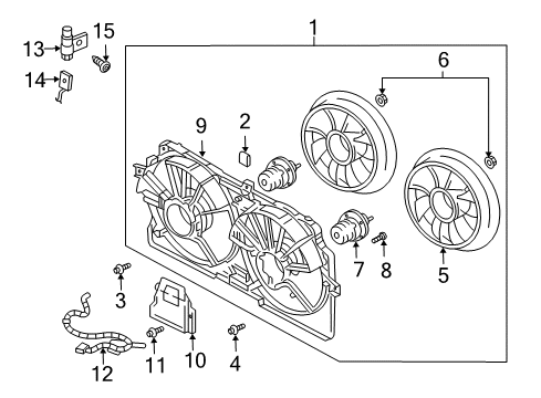 2003 Chevy Impala Fan & Motor Diagram for 19130419