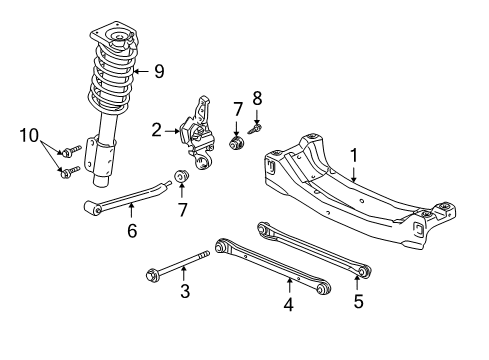 2004 Chevy Classic Rear Suspension Components, Stabilizer Bar Diagram 2 - Thumbnail