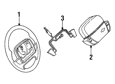 1992 Chevy Corsica Steering Wheel Diagram for 17997243