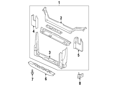 2002 Oldsmobile Silhouette Radiator Support Diagram
