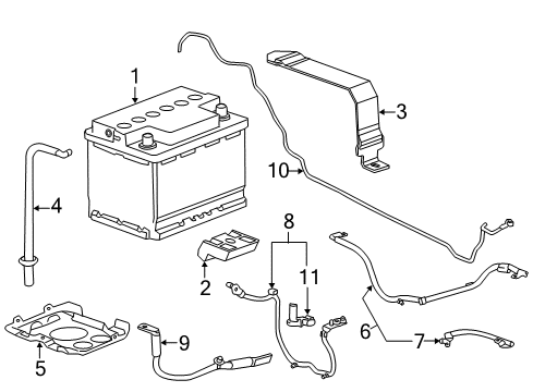 2016 Cadillac ELR Negative Cable Diagram for 23186420