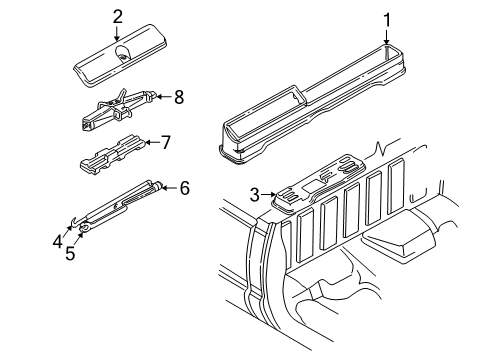 2000 GMC C2500 Interior Trim - Cab Diagram 8 - Thumbnail