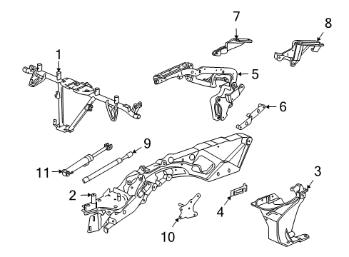 2007 Cadillac XLR Retractable Top - Frame & Components Diagram