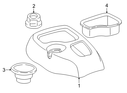 1999 GMC Sonoma Console Diagram for 15722999