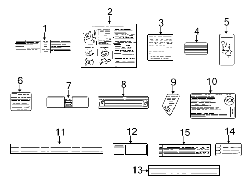 2005 Pontiac Aztek Information Labels Diagram