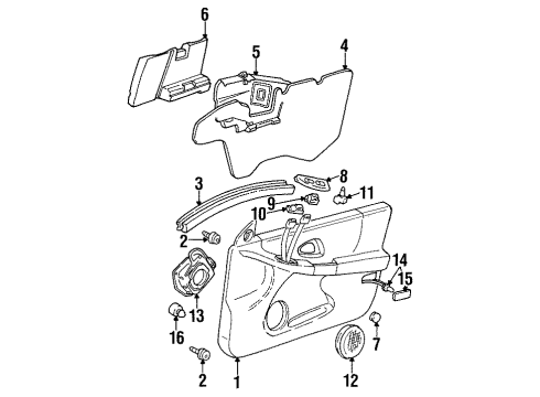 2000 Pontiac Grand Prix Interior Trim - Door Diagram