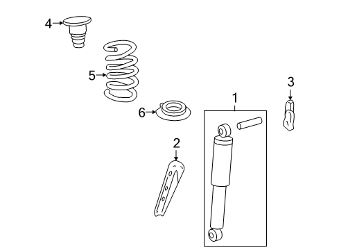 2007 Saturn Outlook Shocks & Components - Rear Diagram 2 - Thumbnail