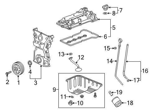 2013 Chevy Spark Engine Parts, Mounts, Cylinder Head & Valves, Camshaft & Timing, Oil Pan, Oil Pump, Crankshaft & Bearings, Pistons, Rings & Bearings, Variable Valve Timing Diagram