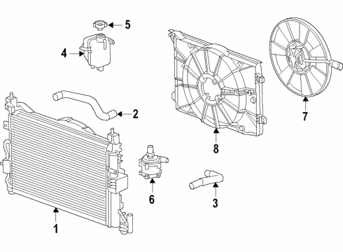 2017 Chevy Bolt EV Cooling System, Radiator, Water Pump, Cooling Fan Diagram 2 - Thumbnail