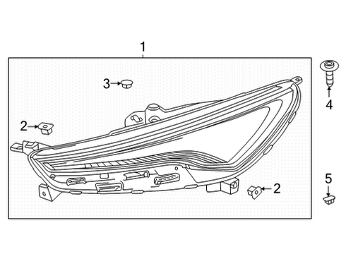 2023 Buick Enclave Daytime Running Lamp Components Diagram