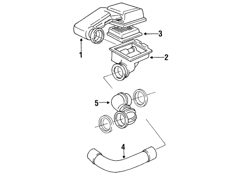 1992 Chevy Beretta Duct Diagram for 24572714