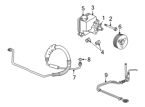 2002 Chevy Monte Carlo P/S Pump & Hoses, Steering Gear & Linkage Diagram 4 - Thumbnail