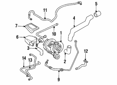 1992 GMC Typhoon Outlet Tube Diagram for 15637790