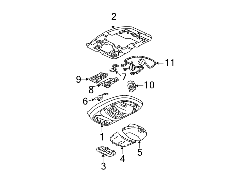 2003 GMC Envoy Sunroof Diagram
