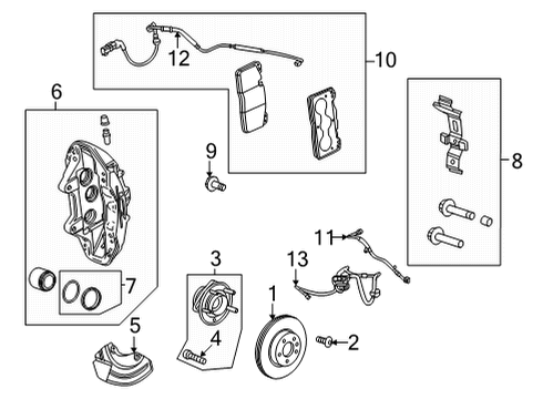 2022 Cadillac CT5 Backing Plate, Front Diagram for 23385147