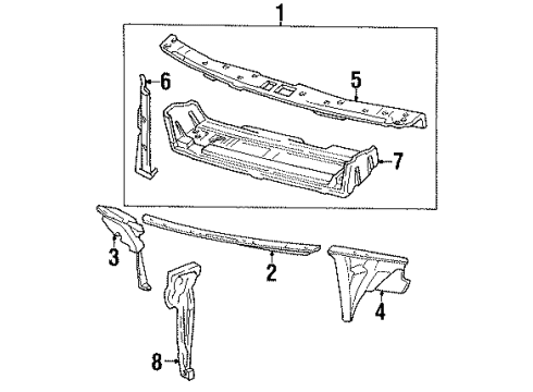 1992 Buick LeSabre Side Panel, Front Passenger Side Diagram for 25662084
