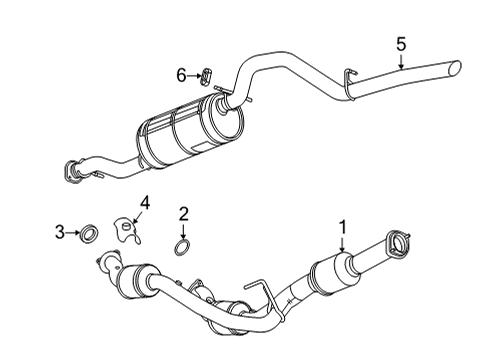2021 Chevy Silverado 2500 HD Exhaust Components Diagram 2 - Thumbnail