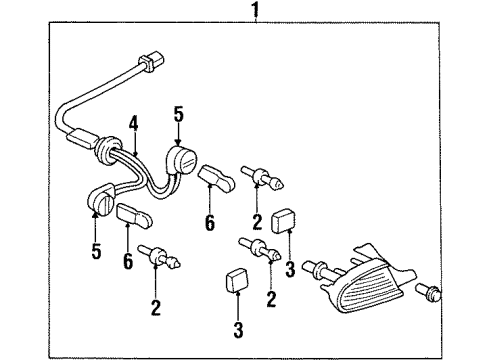 1998 Oldsmobile Aurora Tail Lamps Diagram