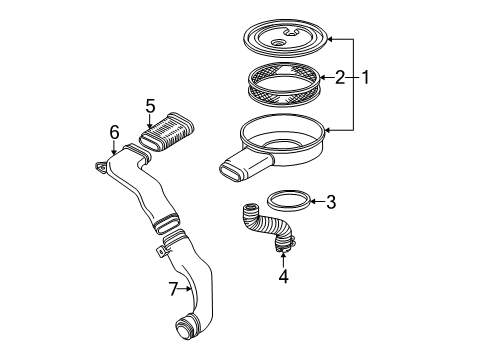 1990 Chevy Astro Air Cleaner Diagram for 25097989