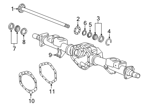 2011 Chevy Silverado 2500 HD Cover, Rear Diagram for 12471446