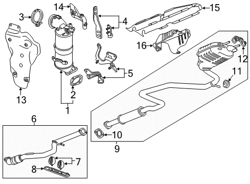 2024 Chevy Malibu Exhaust Components Diagram