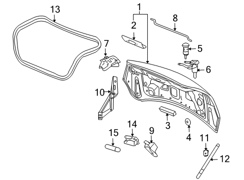 2009 Pontiac G6 Lock, Rear Diagram for 20774887