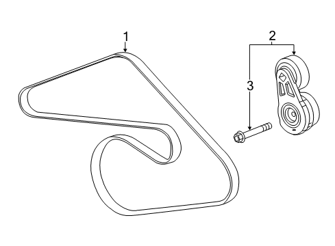 2015 Cadillac CTS Belts & Pulleys, Cooling Diagram 3 - Thumbnail