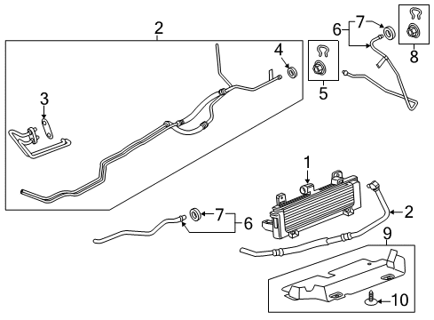 2015 Chevy Silverado 3500 HD Transmission Cooler Diagram for 84173162
