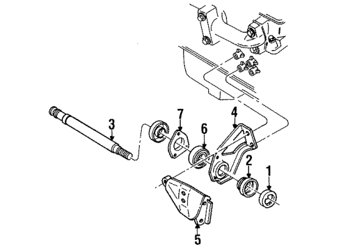 1993 Chevy Cavalier Intermed Shaft, Front Diagram for 22534200