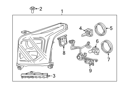 2015 GMC Yukon XL Headlamps Diagram