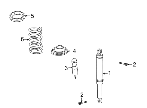 2008 Saturn Vue Shock, Rear Diagram for 20926647