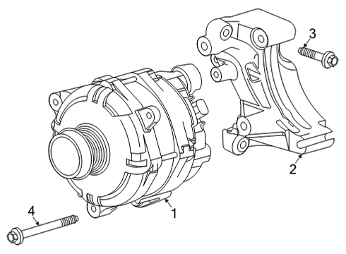 2023 GMC Sierra 1500 Alternator Diagram for 13540929