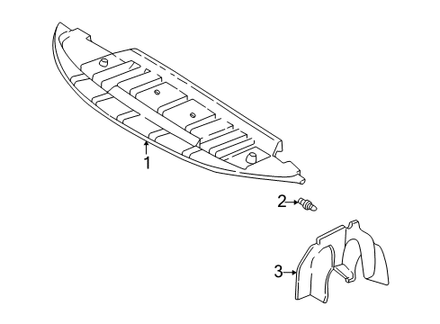 2003 Buick Park Avenue Splash Shields Diagram