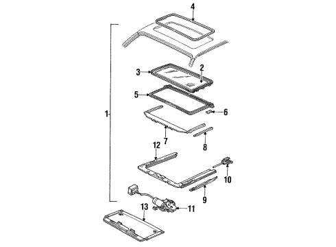 1986 Pontiac 6000 Hinge Gasket Diagram for 3064690
