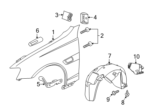 2013 Chevy Caprice Fender & Components Diagram