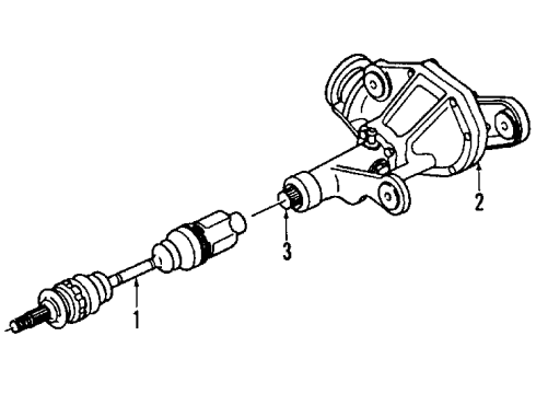 1989 Chevy Celebrity Propeller Shaft Diagram for 26021953