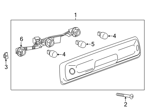 2021 GMC Canyon High Mount Lamps Diagram