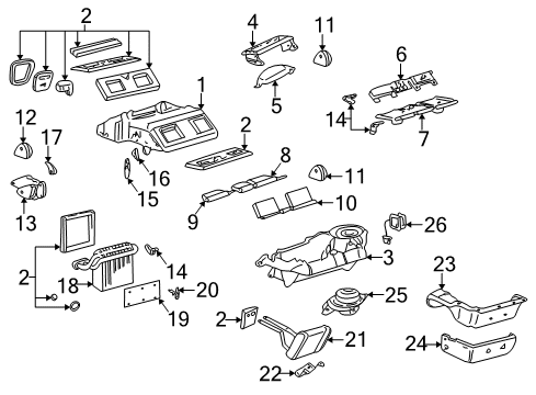 2005 Pontiac Bonneville Bracket Diagram for 89018378