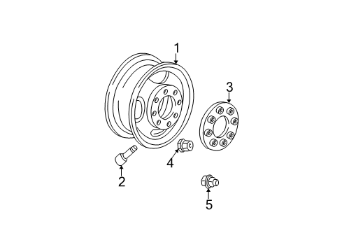 1995 GMC C2500 Wheels Diagram 2 - Thumbnail