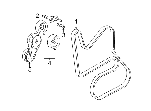 2005 Pontiac Aztek Belts & Pulleys Diagram