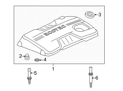 2017 Buick Verano Engine Appearance Cover Diagram