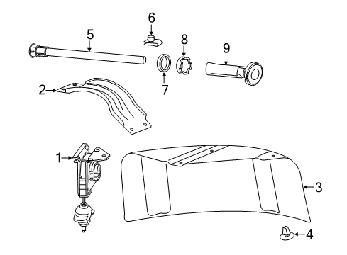 2017 GMC Canyon Access Cover Retainer Ring Diagram for 15040331