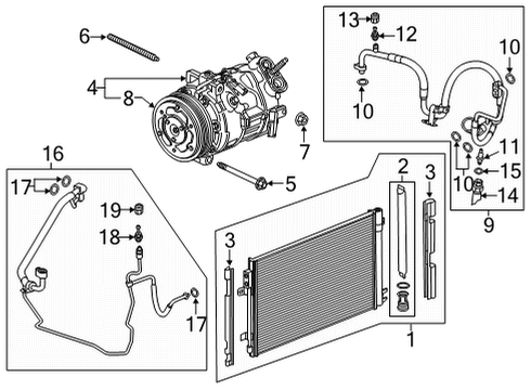 2022 Buick Envision A/C Condenser, Compressor & Lines Diagram