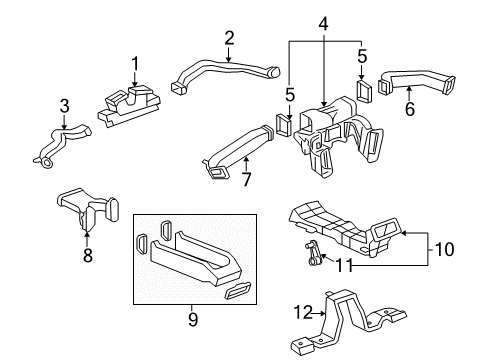 2012 Cadillac CTS Ducts Diagram 3 - Thumbnail