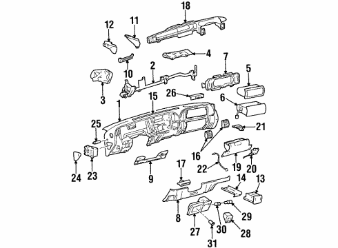 1999 GMC Yukon Instrument Panel Diagram