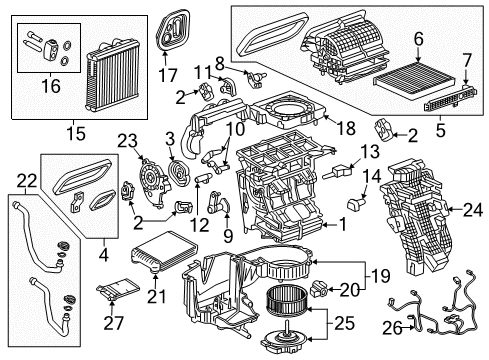 2019 Chevy Traverse Blower Motor & Fan Diagram