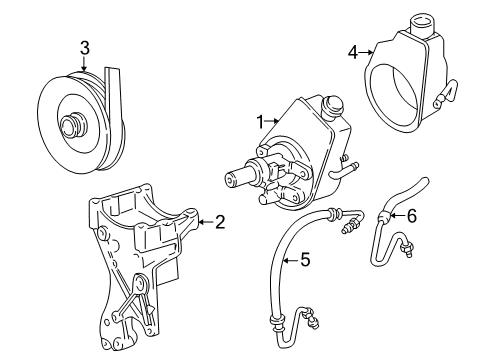 1991 GMC Safari Power Steering Pump Diagram for 26021139